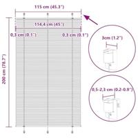 Pliss rolgordijn 115x200 cm stofbreedte 114,4cm polyester wit - thumbnail