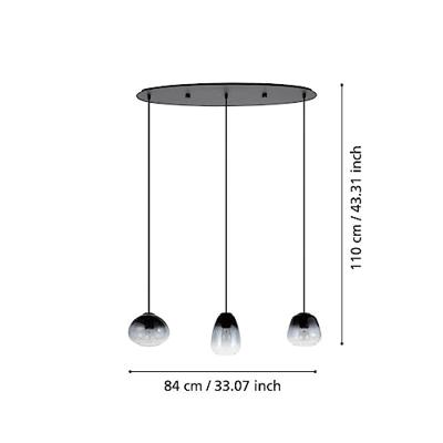 Eglo Eetkamer hanglampAguilares met glas - 900195