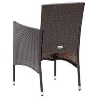 Tuinstoelen 4 st poly rattan bruin - thumbnail