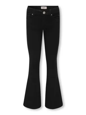 Kids ONLY winter jeansbroek meisjes - zwart - KogRoyal - flared fit