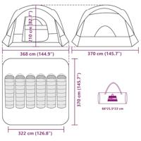 Gezinstent 6-persoons waterdicht blauw - thumbnail