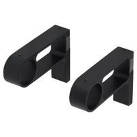 Wandsteun gordijnroede Hooked - zwart - Ø28mm - S/2 (2016361) - thumbnail