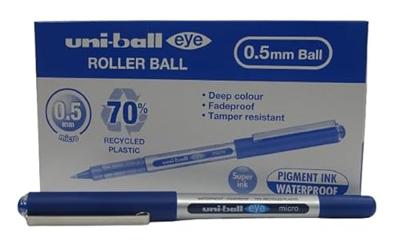 Rollerpen uni-ball eye eco 150e f blauw | 12 stuks