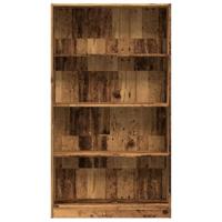 Boekenkast 80x24x143 cm bewerkt hout oud houtkleurig - thumbnail