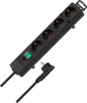 Brennenstuhl 1153100100 Stekkerdoos met schakelaar 4-voudig Zwart Platte stekker 1 stuk(s) Brennenstuhl 1153100100 Stekkerdoos met schakelaar 4-voudig Zwart Platte stekker 1 stuk(s)