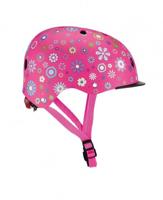 Globber helm elite lights pink flowers - thumbnail