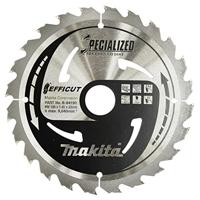 Makita Cirkelzaagblad voor Hout | Efficut | Ø 190mm Asgat 30mm 24T - B-64191 - thumbnail
