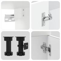 11-delige Keukenkastenset Kalmar bewerkt hout wit - thumbnail