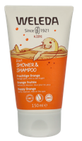 Weleda Kids 2-in-1 shampoo & bodywash blije sinaasappel 150 Milliliter - thumbnail