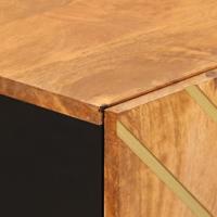 Dressoirs 3 st 60x33,5x75 cm massief mangohout bruin en zwart - thumbnail