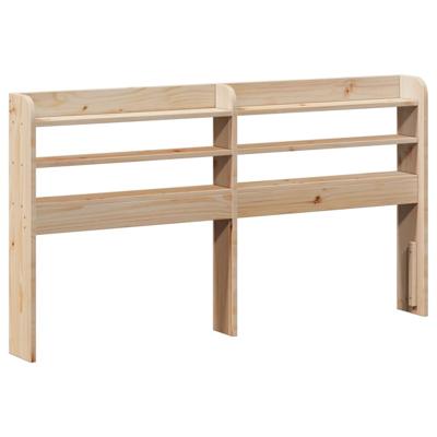 Bedframe met hoofdbord massief grenenhout 140x190 cm - thumbnail