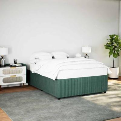Bedframe zonder matras 160x200 cm fluweel donkergroen