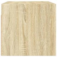 Wandkasten met glazen deuren 2 st 68,5x37x35 cm sonoma eiken - thumbnail