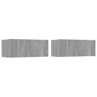 5-delige Tv-meubelset bewerkt hout grijs sonoma eikenkleurig - thumbnail