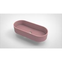 Opbouw Waskom Arcqua Case Ovaal 60x26 cm Mat Roze - thumbnail