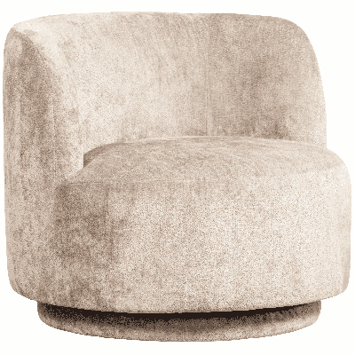 WOOOD Draaifauteuil 'Popular' Modulair, Chenille, kleur Naturel