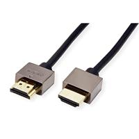 ROLINE Notebook HDMI High Speed kabel met Ethernet M/M, zwart, 5 m - thumbnail