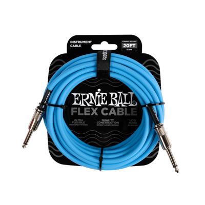 Ernie Ball 6417 Flex 6 meter instrumentkabel blauw