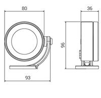 Franssen 4W floodlightClock - 4661 - thumbnail