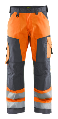 Blåkläder Werkbroek High-Vis zonder spijkerzakken 15661811 | High Vis Oranje/Medium Grijs | Maat 60 - 7330509746912