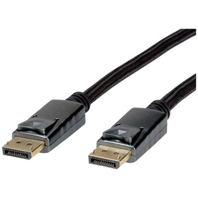 ROLINE DisplayPort Kabel, DP v1.4, M/M, zwart / zilver, 1 m ROLINE DisplayPort Kabel, DP v1.4, M/M, zwart / zilver, 1 m