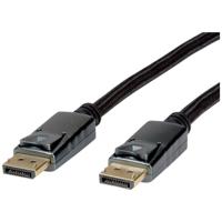 ROLINE DisplayPort Kabel, DP v1.4, M/M, zwart / zilver, 1 m - thumbnail