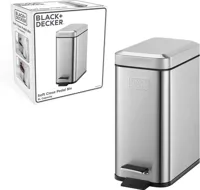 Black&Decker Pedaalemmer 5L RVS/Zwart - thumbnail