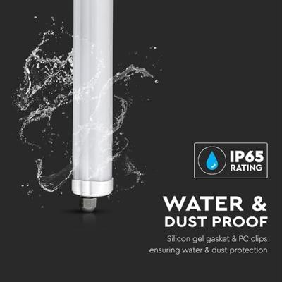 LED TL armatuur 120cm - 48W 5760lm (120lm/W) - IP65 - 6500K daglicht wit - Koppelbaar - Vervangt 200 Watt - thumbnail
