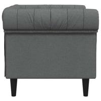 Fauteuil Chesterfield-stijl stof donkergrijs - thumbnail