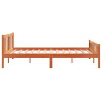 Bedframe zonder matras massief grenenhout wasbruin 150x200 cm - thumbnail