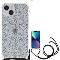 iPhone 14 Doorzichtige Silicone Hoesje Stripes Dots - thumbnail