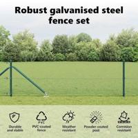 VidaXL Afrasteringspaal groen 25 x 0,4 m (12 x 12 mm gaas) - thumbnail