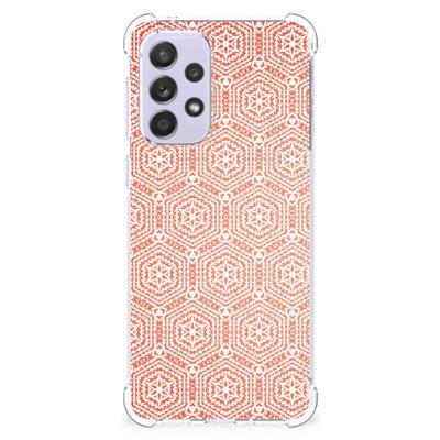 Samsung Galaxy A33 Doorzichtige Silicone Hoesje Pattern Orange Samsung Galaxy A33 Doorzichtige Silicone Hoesje Pattern Orange