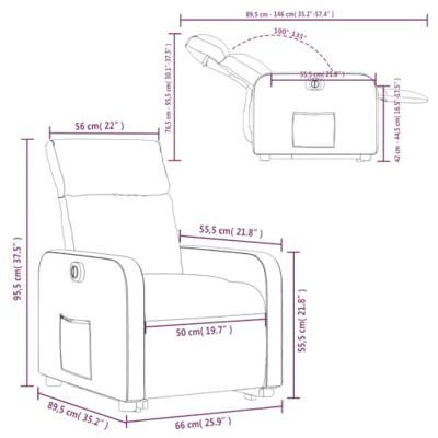 Sta-op-stoel elektrisch verstelbaar stof crèmekleurig