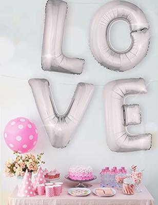 Folieballon Zilver Letter &apos;M&apos; groot