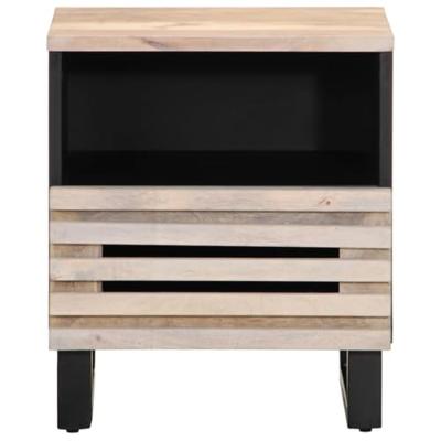 Nachtkastjes 2 st 40x34x46 cm massief gebleekt mangohout