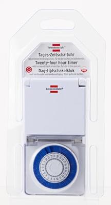 Brennenstuhl 1506170 Stopcontact-schakelklok Analoog Dagprogramma 3500 W IP44