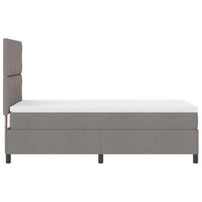 Boxspring bed met matras met hoofdeinde Taupe 100 x 200 cm Stof