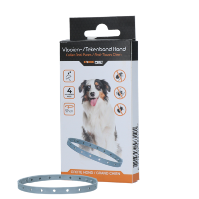 Knock Off Vlooien"Teken Band 60 Cm Hond Nl+Fr