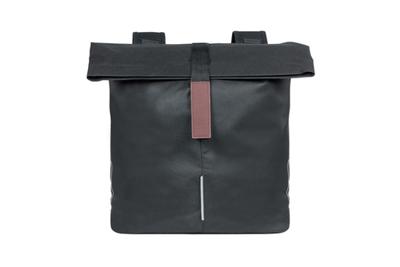 Basil city dubbele fietstas - waterafstotend polyester - zwart - universal bridge systeem - 28-32l - thumbnail