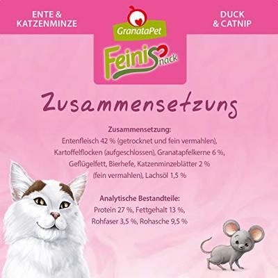 GRANATAPET FeiniSnack Duck and catnip - Kattensnoepje - 50g