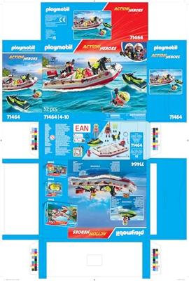 PLAYMOBIL 71464 Brandweerboot en waterscooter - Action Hereos - Brandweerlieden - Vanaf 4 jaar