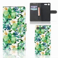 Sony Xperia XZ1 Hoesje Orchidee Groen - thumbnail