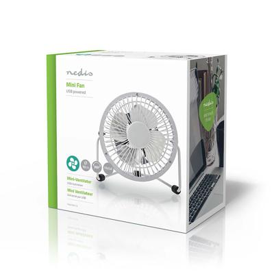 Nedis Tafelventilator | 100 mm | 3 W | 1 Snelheid | Wit | 1 stuks - FNDK1WT10 FNDK1WT10