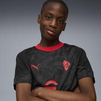 PUMA AC Milan Trainingsshirt 2025-2026 Kids Zwart Rood - thumbnail