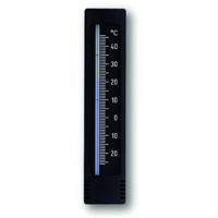 Buitenthermometer kunststof zwart/zilver 14.5 cm - thumbnail
