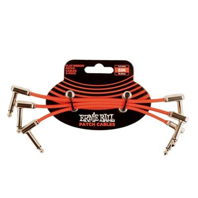 Ernie Ball 6402 patchkabel mono haaks rood 15 cm (set van 3) Ernie Ball 6402 patchkabel mono haaks rood 15 cm (set van 3)