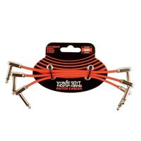 Ernie Ball 6402 patchkabel mono haaks rood 15 cm (set van 3) - thumbnail