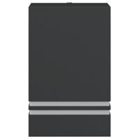 VidaXL Buitenwandlampen 2 st roestvrij staal zwart - thumbnail