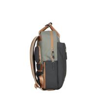 New Rebels Ferron Miami Rugzak 9L Waterafstotende Laptop Rugtas 13 inch Schooltas en Werktas van PU Nylon Comfortabel Antracite - thumbnail